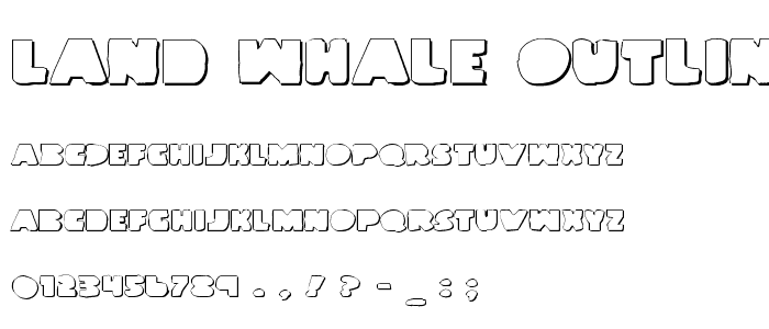 Land Whale Outline Grunge font